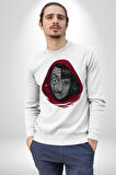 La Casa De Papel Tokyo Kadın Erkek Beyaz Sweatshirt 