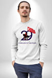 29 Ekim Cumhuriyet Bayramı Atatürk Türk Bayrağı Kadın Erkek Beyaz Sweatshirt 
