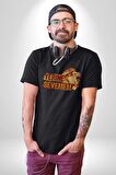 Yerine Sevemem Aslan Sarı Kırmızı  Kadın Erkek Unisex Siyah Organik Baskılı T-Shirt Penye Yüksek Kalite