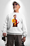 Mertens Gol Sevinci Kadın Erkek Beyaz Sweatshirt 