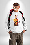 Mertens Gol Sevinci Kadın Erkek Beyaz Sweatshirt 