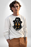 Mafya Rottweiler Kadın Erkek Beyaz Sweatshirt 