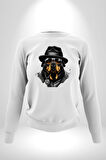 Mafya Rottweiler Kadın Erkek Beyaz Sweatshirt 