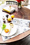 Arma House Vintage 30x45 cm Dikdörtgen Çok Renkli Silinebilir Desenli Amerikan Servis Takımı 2 Kişilik