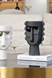 Lüx Art Nordic Siyah Yüzlü Vazo & Biblo (3)