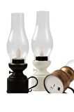 Nostaljik Siyah Ledli Gaz Lambası 19 cm