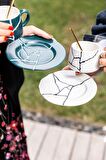 2'li Marble Kupa Bardağı & Fincan (1)