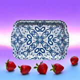 Osmanlı Motifli Seramik Desenli Modern Ramazan Dekoratif Tepsi 31,5 cm