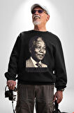 Nelson Mandela Kadın Erkek Siyah Sweatshirt 