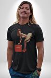 CocaCola Reklam 80Ler Kadın Erkek Unisex Siyah Organik Baskılı T-Shirt Penye Yüksek Kalite