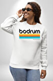 Bodrum Türkiye Kadın Erkek Beyaz Sweatshirt 