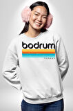 Bodrum Türkiye Kadın Erkek Beyaz Sweatshirt 