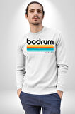Bodrum Türkiye Kadın Erkek Beyaz Sweatshirt 