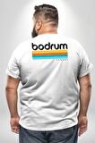 Bodrum Türkiye Büyük Beden Beyaz Tişört Kadın Erkek Ünisex Sırt Baskılı
