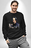 Severus Snape Sulu Boya Kadın Erkek Siyah Sweatshirt 