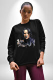 Severus Snape Sulu Boya Kadın Erkek Siyah Sweatshirt 