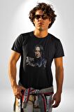 Severus Snape Sulu Boya Kadın Erkek Unisex Siyah Organik Baskılı T-Shirt Penye Yüksek Kalite