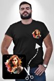 Hermione Granger Harry Potter Siyah Büyük Beden Kadın Basic Minimal Baskılı Tişört
