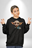 Dobby Elf Harry Potter Sulu Boya Kadın Erkek  Siyah Kapüşonlu Sweatshirt Hoodie