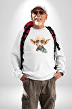 Dobby Elf Harry Potter Sulu Boya Kadın Erkek Beyaz Sweatshirt 