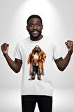 Rubeus Hagrid Harry Potter Karakteri  Kadın Erkek Unisex Beyaz Organik Baskılı T-Shirt Penye Yüksek Kalite