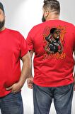 Karikatür Basketbol Durantula Kyrie Irving Brooklyn NBA Star Büyük Beden Kırmızı Tişört Kadın Erkek Ünisex Sırt Baskılı