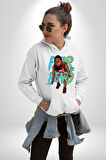 Sakaldan Korkmak Yazılı Basketbol James Harden Star Kadın Erkek  Beyaz Kapüşonlu Sweatshirt Hoodie