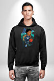 Ja Morant Basketbol  Kadın Erkek  Siyah Kapüşonlu Sweatshirt Hoodie