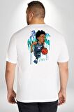 Ja Morant Basketbol  Büyük Beden Beyaz Tişört Kadın Erkek Ünisex Sırt Baskılı