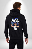 Luka Luka Doncic Basketboll Dallas Kadın Erkek Siyah Kapüşonlu Fermuarlı Baskılı Hırka Sweatshirt