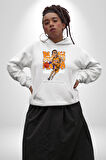 Lakers 24 Numara Basketbol Kadın Erkek  Beyaz Kapüşonlu Sweatshirt Hoodie