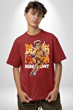 Lakers 24 Numara Basketbol Pamuklu Bisiklet Yaka Kadın Erkek Oversize Boyfriend Dijital Baskılı Kırmızı T-shirt