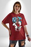 Keçi Micheal Jordan Basketbol Pamuklu Bisiklet Yaka Kadın Erkek Oversize Boyfriend Dijital Baskılı Kırmızı T-shirt