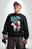 Keçi Micheal Jordan Basketbol Kadın Erkek Siyah Sweatshirt 