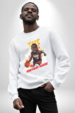 Dwyane Wade Miami Basketbol Kadın Erkek Beyaz Sweatshirt 