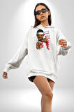 Jimmy Butler Basketbol Kadın Erkek  Beyaz Kapüşonlu Sweatshirt Hoodie