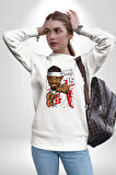 Jimmy Butler Basketbol Kadın Erkek Beyaz Sweatshirt 