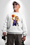 Toronto Raptors Basketbol  Kadın Erkek Beyaz Sweatshirt 