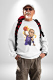 Toronto Raptors Basketbol  Kadın Erkek Beyaz Sweatshirt 