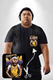 Anthony Davis Basketbol Lakers Siyah Büyük Beden Kadın Basic Minimal Baskılı Tişört