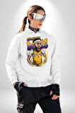 Anthony Davis Basketbol Lakers Kadın Erkek Beyaz Sweatshirt 