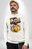Anthony Davis Basketbol Lakers Kadın Erkek Beyaz Sweatshirt 