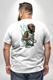 Celtics Basketbol Karikatür Özel Tasarım Büyük Beden Beyaz Tişört Kadın Erkek Ünisex Sırt Baskılı