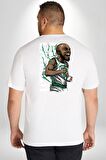 Celtics Basketbol Karikatür Özel Tasarım Büyük Beden Beyaz Tişört Kadın Erkek Ünisex Sırt Baskılı