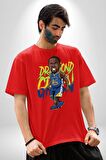 Draymond Green Basketbol Golden State  Pamuklu Bisiklet Yaka Kadın Erkek Oversize Boyfriend Dijital Baskılı Kırmızı T-shirt