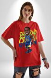 Draymond Green Basketbol Golden State  Pamuklu Bisiklet Yaka Kadın Erkek Oversize Boyfriend Dijital Baskılı Kırmızı T-shirt