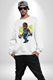 Draymond Green Basketbol Golden State  Kadın Erkek Beyaz Sweatshirt 