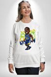 Draymond Green Basketbol Golden State  Kadın Erkek Beyaz Sweatshirt 