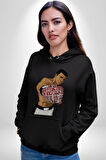 Muhammed Ali Boks Boksör Yıldız Spor Kadın Erkek  Siyah Kapüşonlu Sweatshirt Hoodie