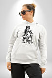 Muhammed Ali Benim Adım Ne ? Boks Kadın Erkek  Beyaz Kapüşonlu Sweatshirt Hoodie